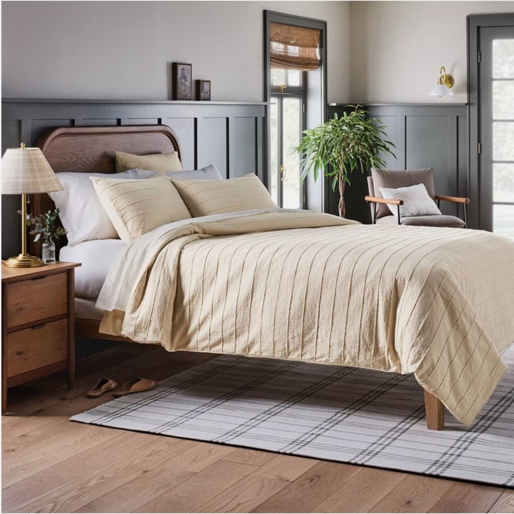 Hearth & Hand Magnolia Full Queen‎ Duvet Comforter Cover Set Pillow Sham Neutral